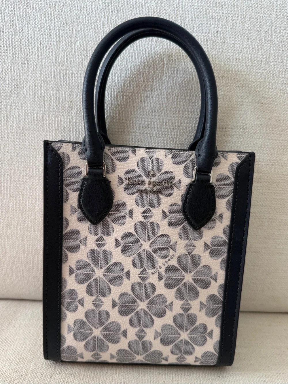 NWT Kate Spade New York Signature Spade Flower Navy Mini Tote Crossbody Bag